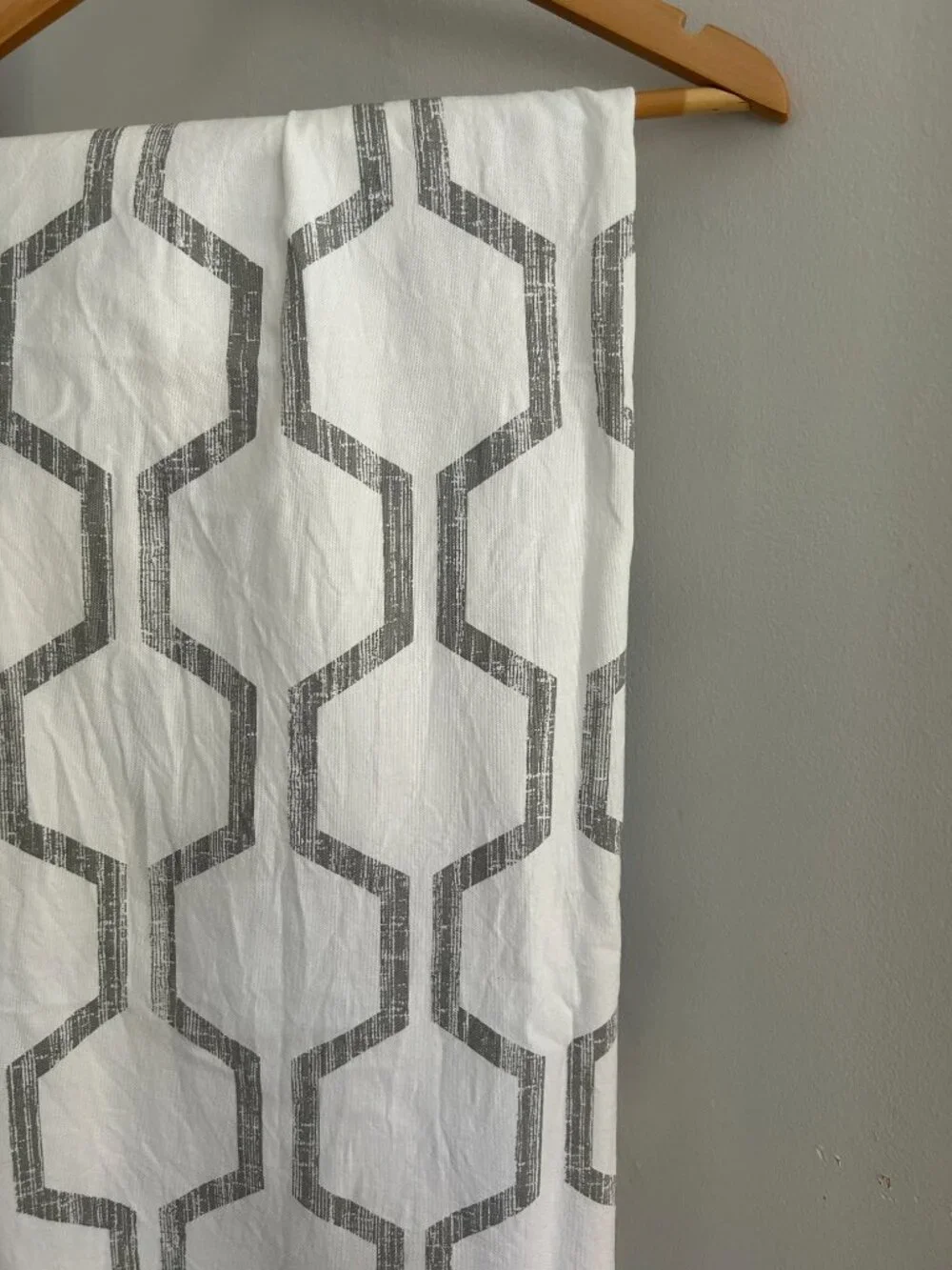 Tommy Hilfiger White and Gray Curtains 48 X 92